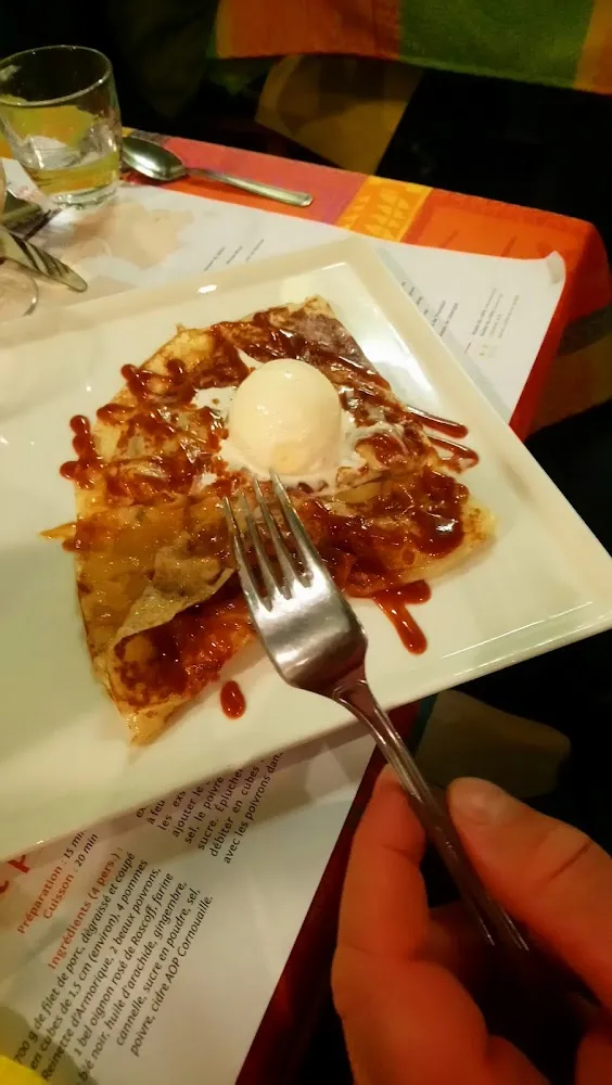 Crêpe Banane Chocolat Chaud